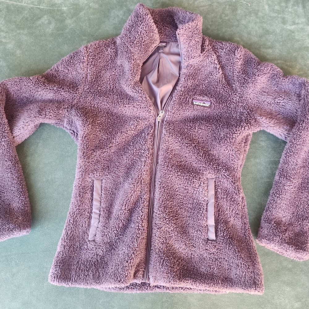 Patagonia Women's Plush Fleece Full Zip Jacket Grey Gorpcore Size S